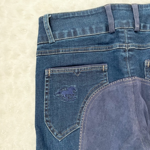 PIPER By SMARTPAK Stretch Denim Full Seat Breeches Riding Jeans - Picture 12 of 15